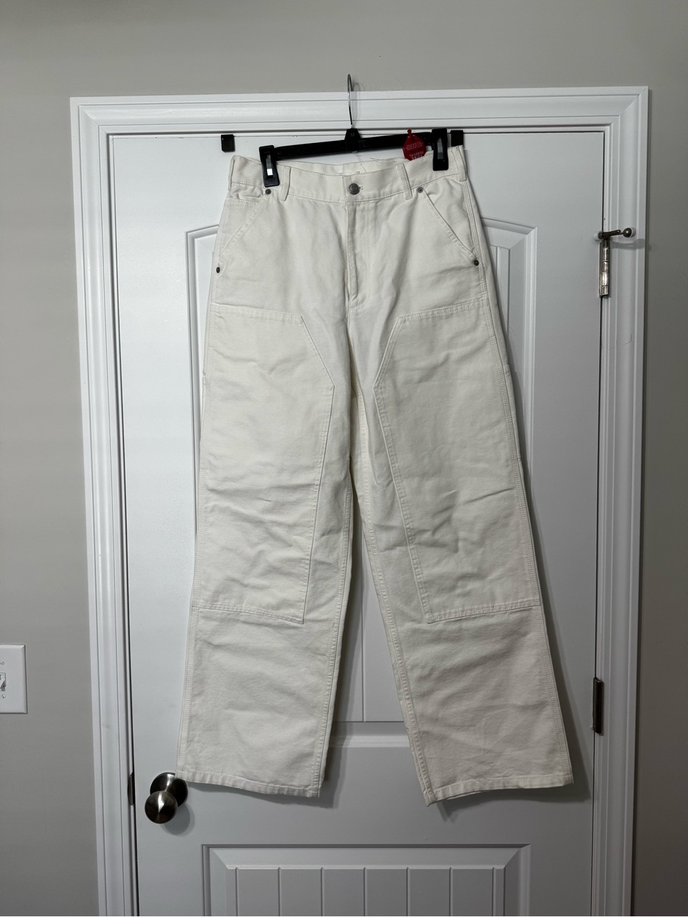 Designer white wide Leg cargo Pants